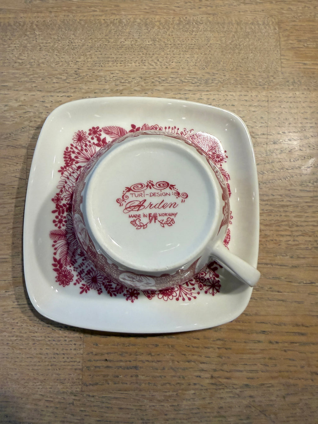 Figgjo Arden Tekopp med skål - vintage Turi design