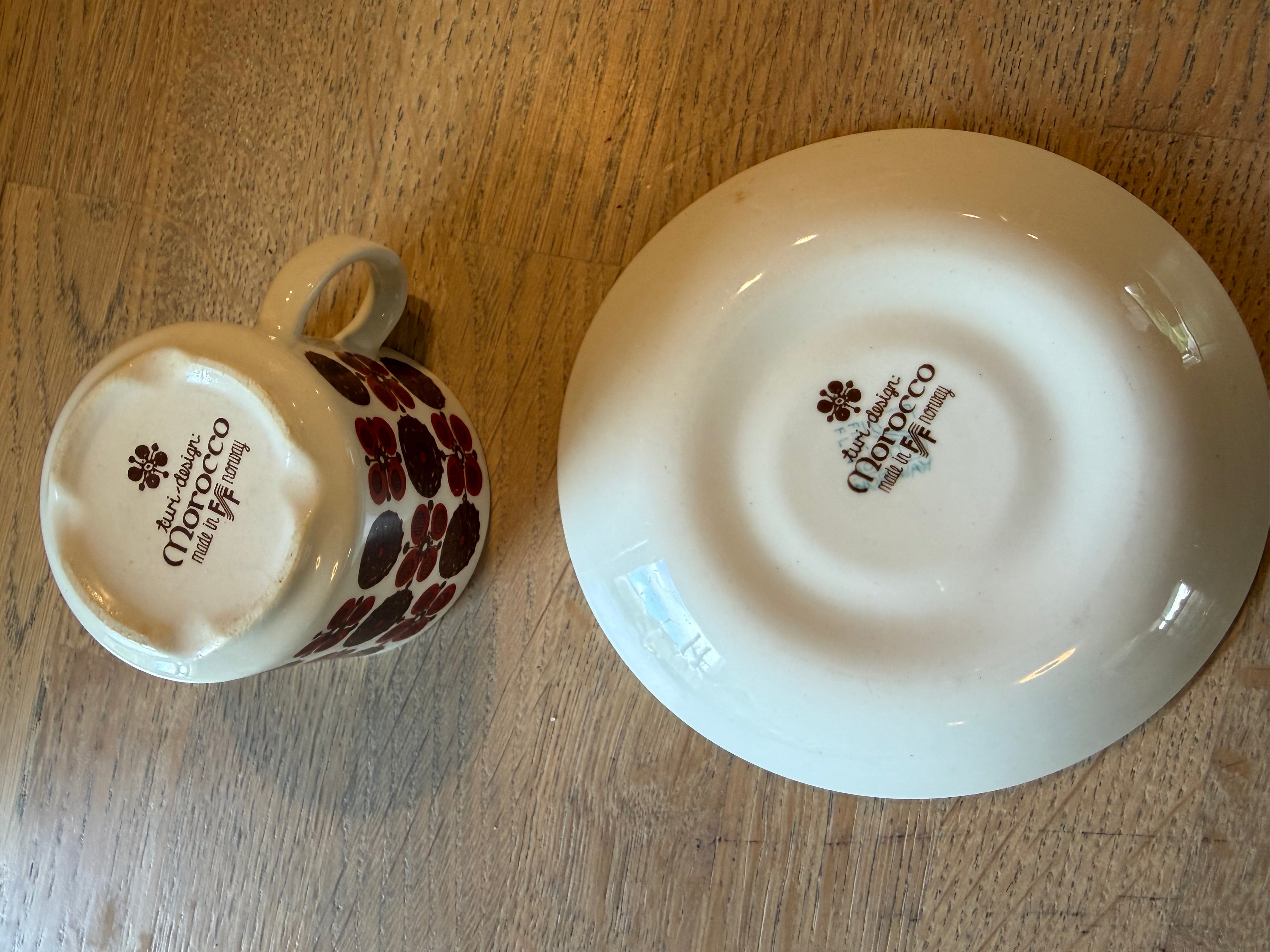 Figgjo Morocco kaffekopp m/skål - Vintage Turi design