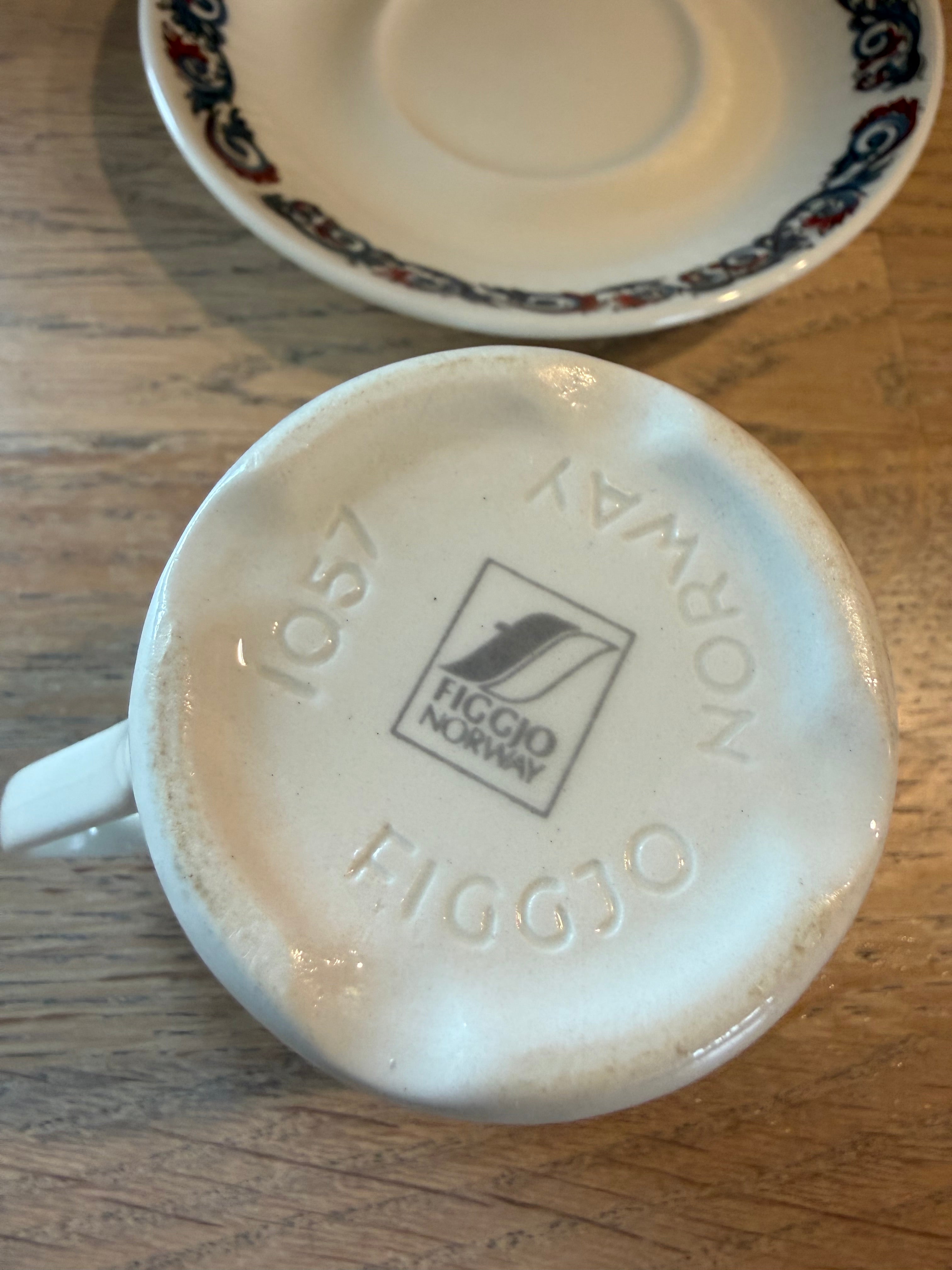 Figgjo Hardangerdansere Kaffekopp med skål