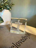Hadeland Glassverk Vintage Papirvekt Kors