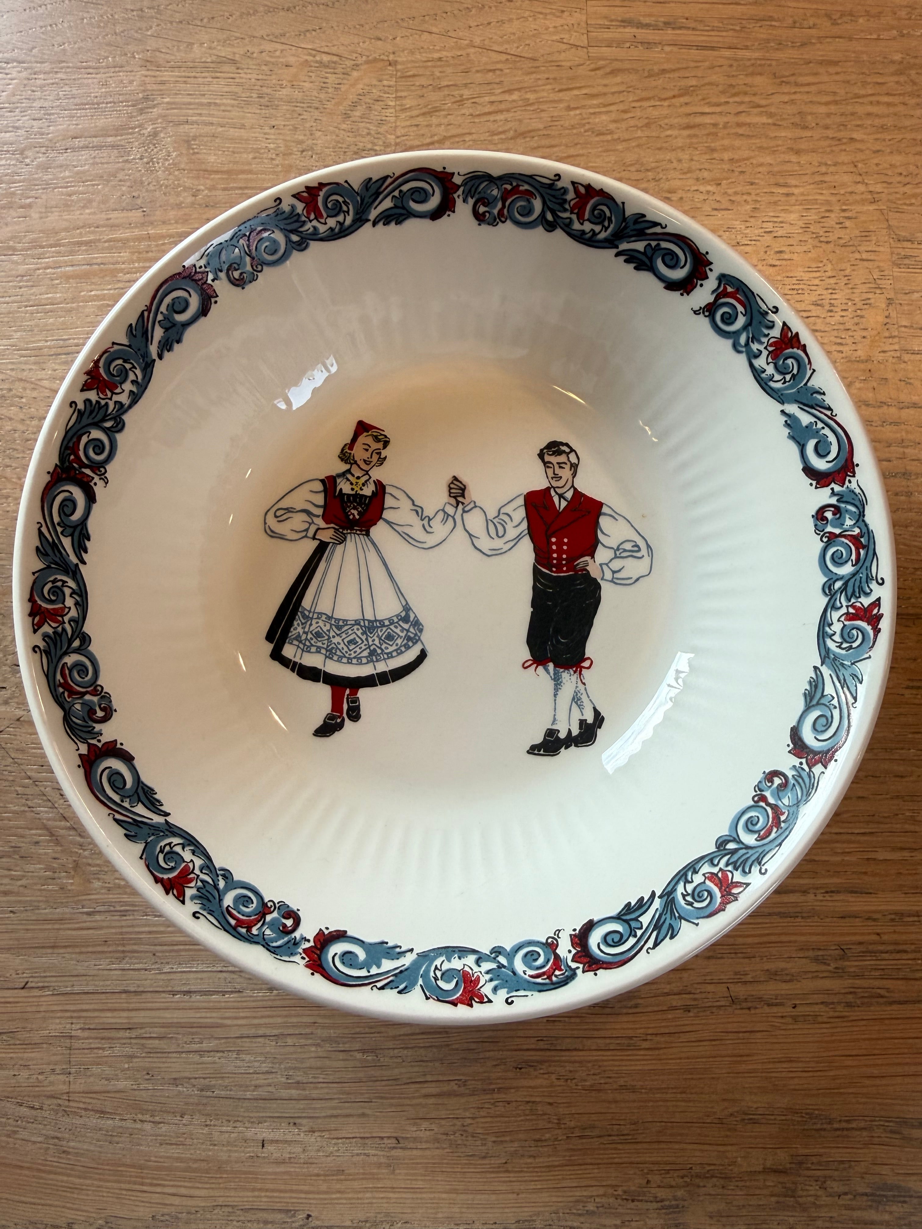 Figgjo Hardangerdansere dessertskål 17cm
