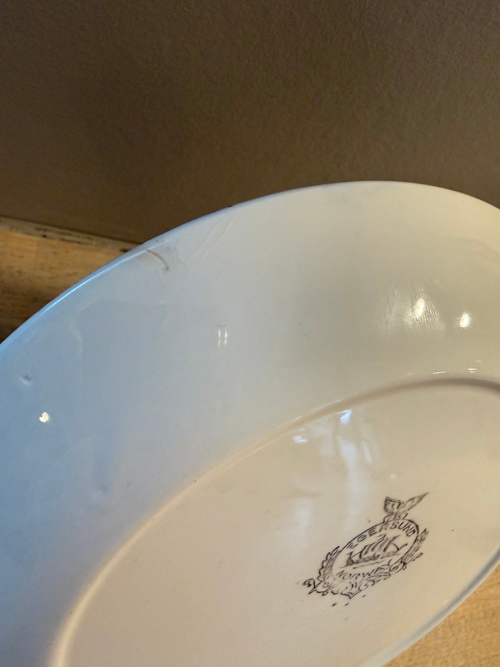 Egersund Hvitveis Tallerken 20,5cm