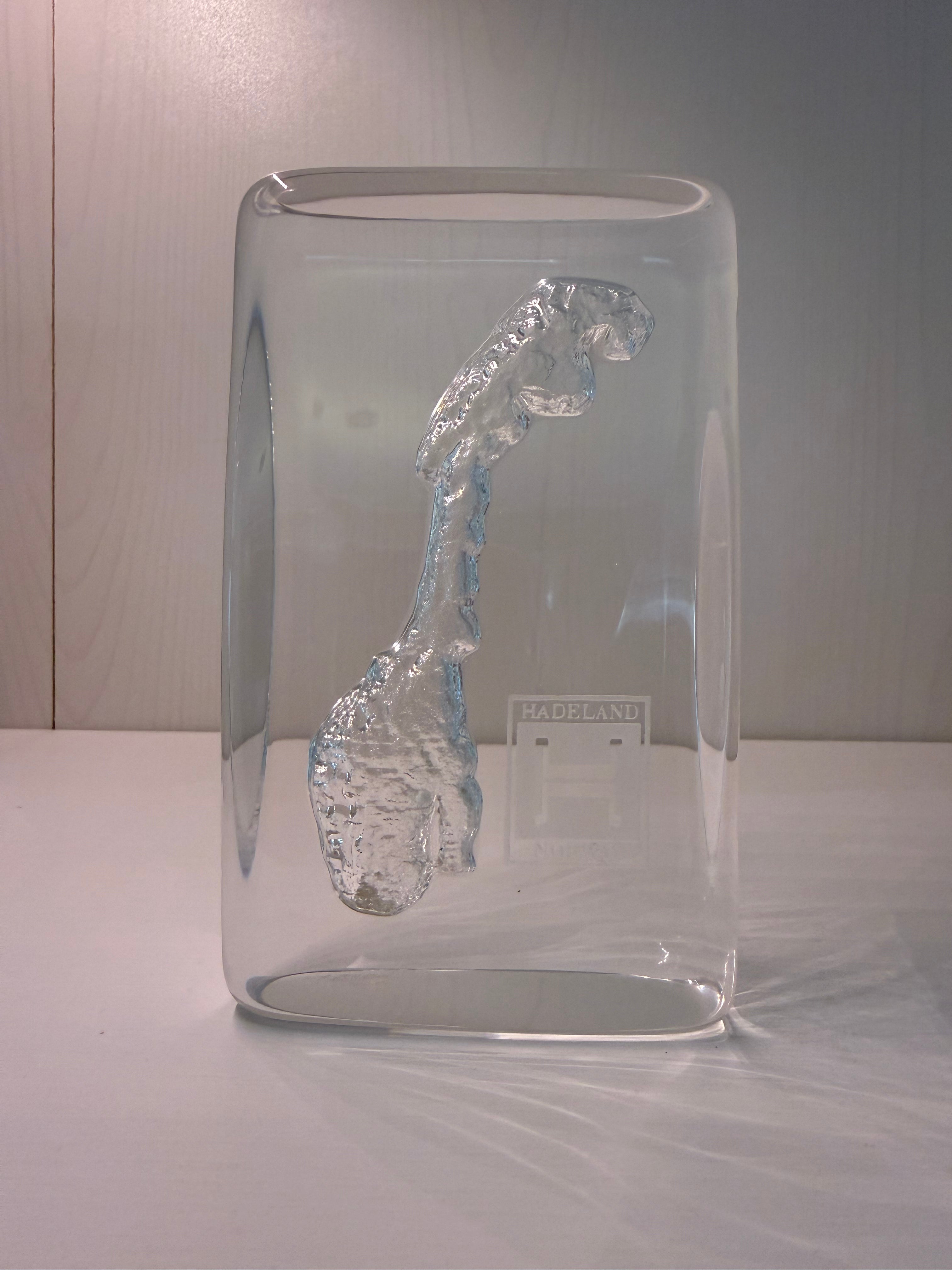 Papirvekt Hadeland Glassverk Norgeskart