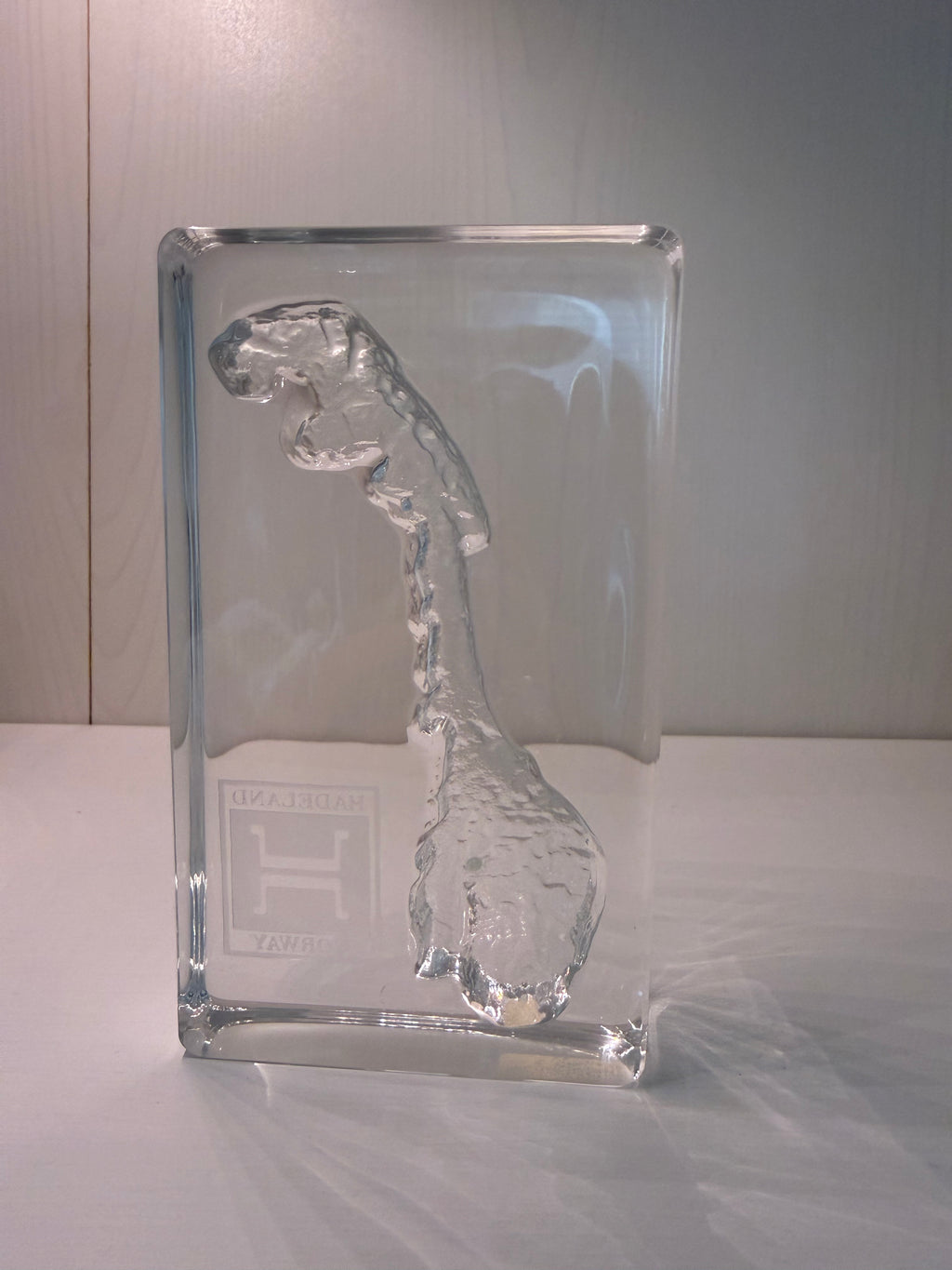 Papirvekt Hadeland Glassverk Norgeskart