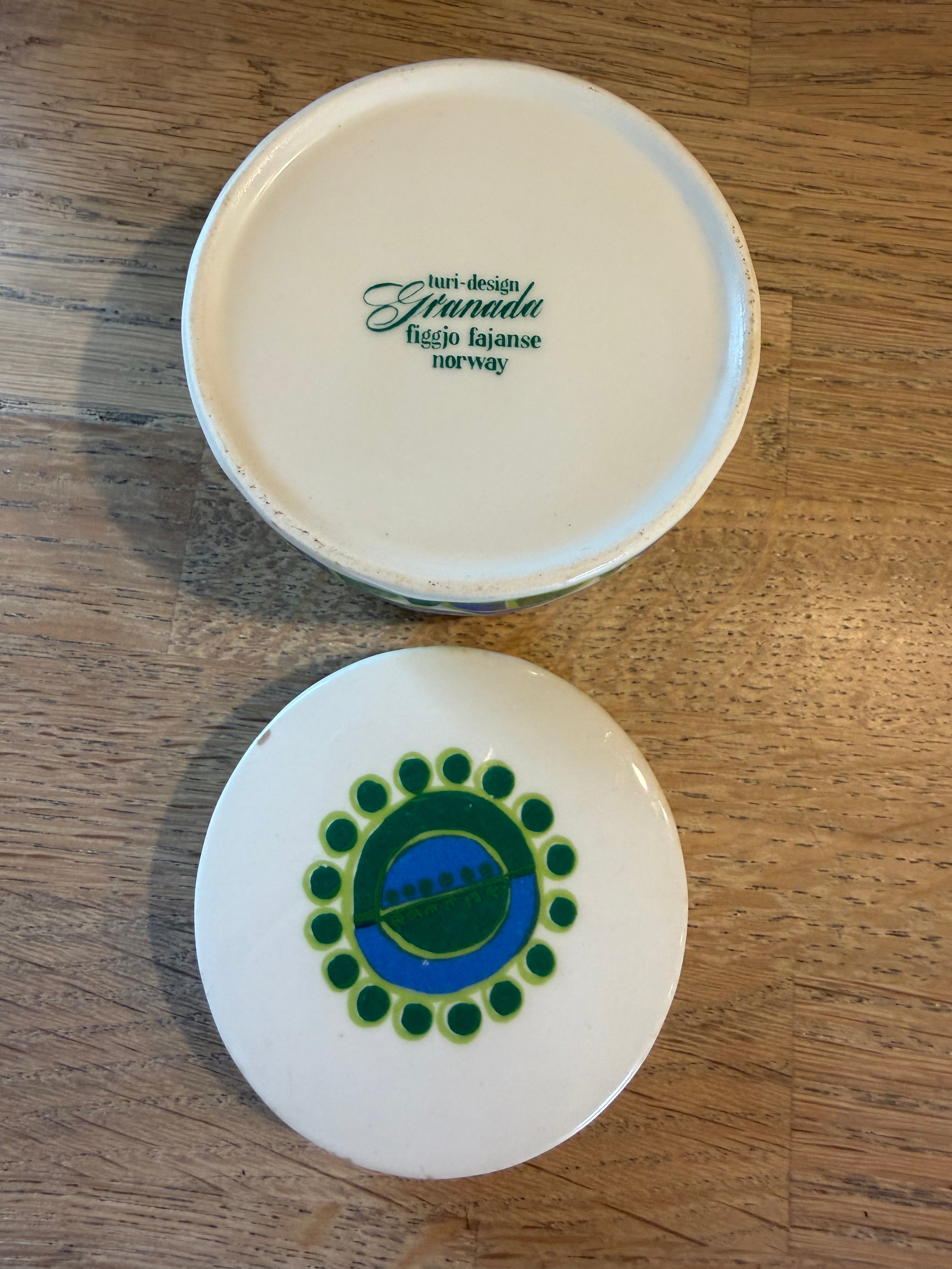 Figgjo Granada sukkerskål med lokk