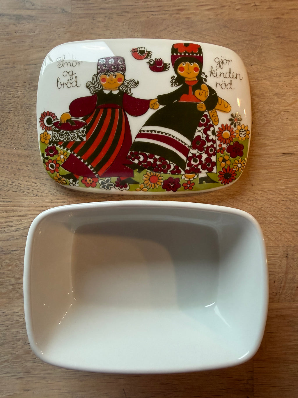 Figgjo Folklore Smørskål med lokk | Vintage Turi design