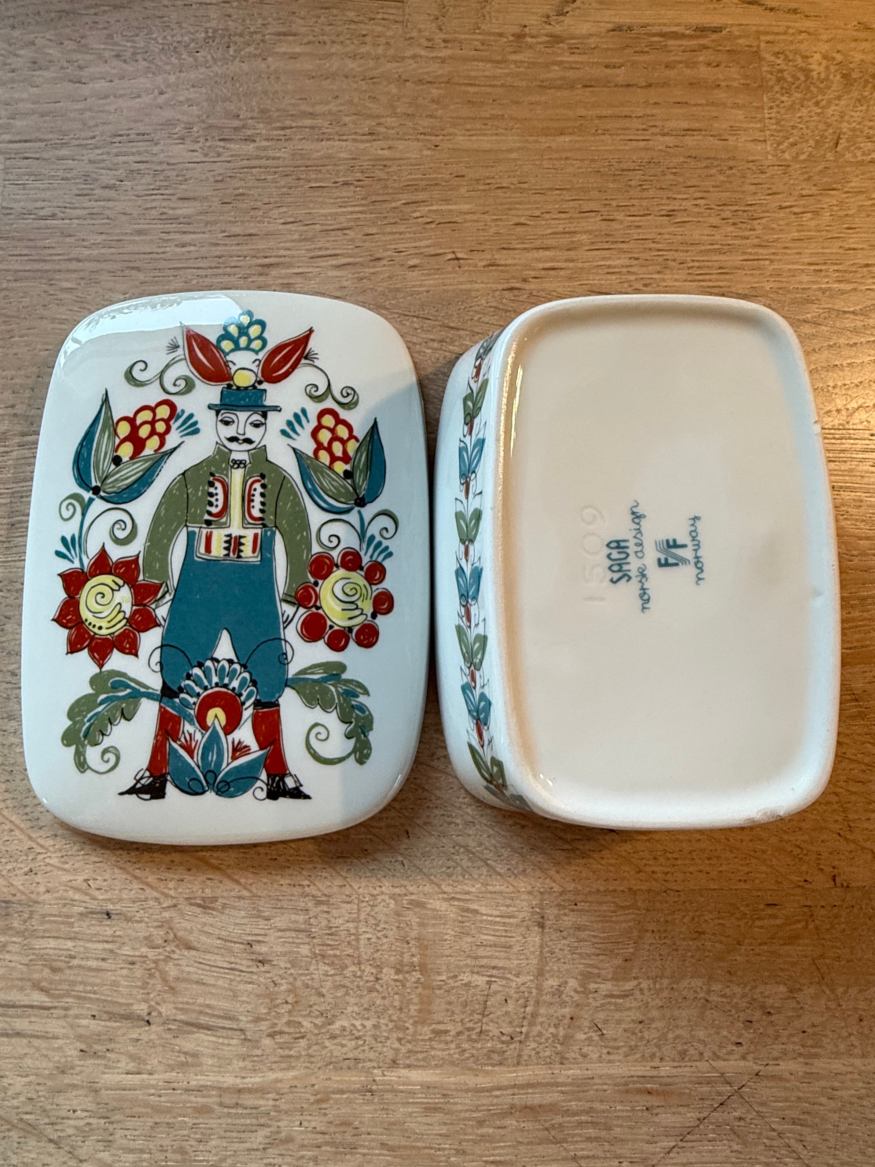 Figgjo Saga Smørskål med lokk - Vintage Turi design