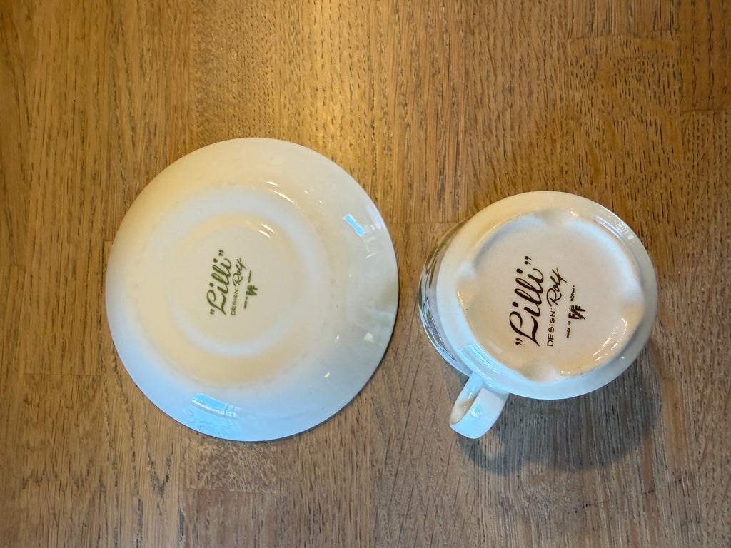 Figgjo Lilli Kaffekopp med skål - Vintage Rolf Design
