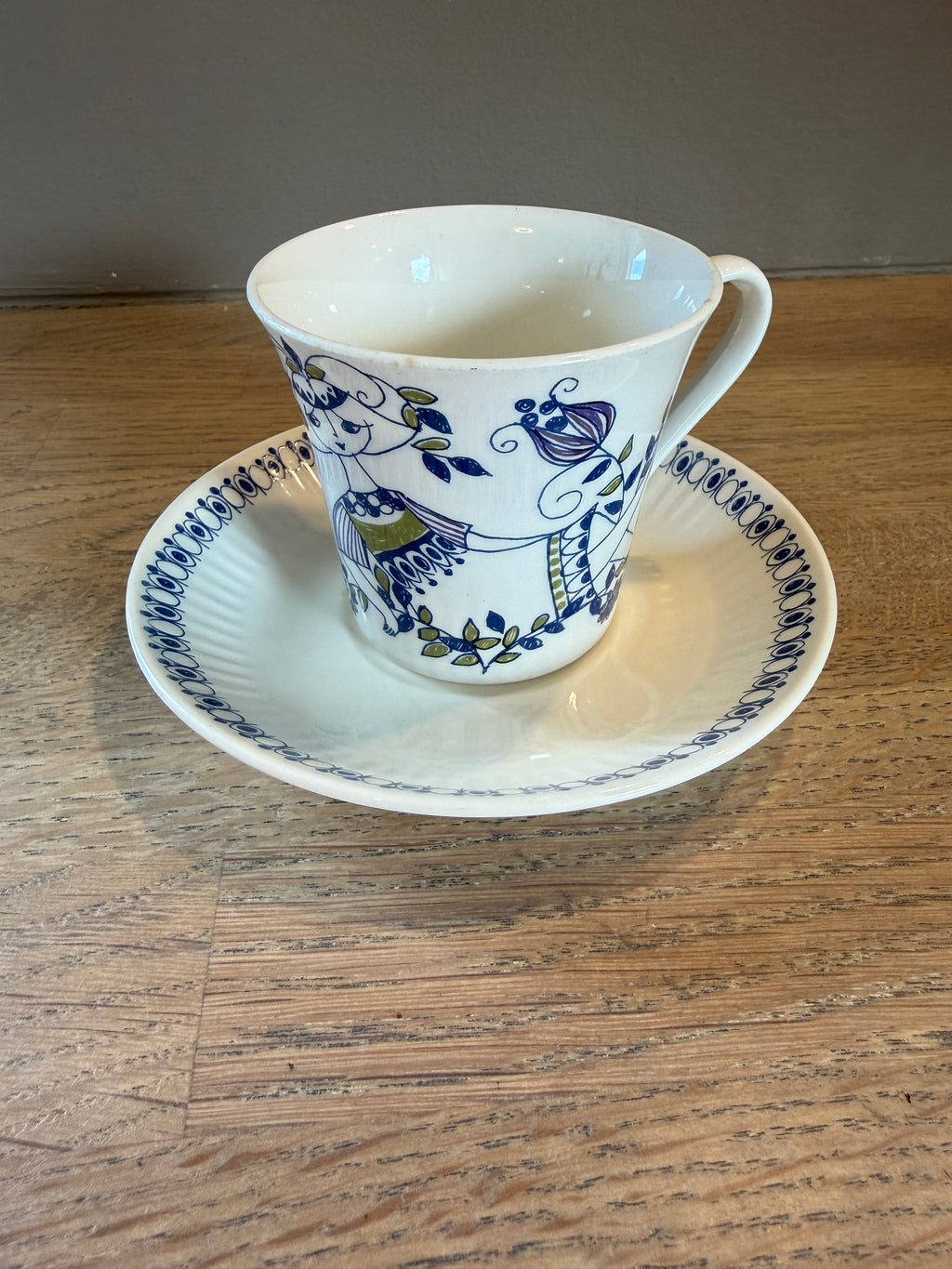 Figgjo Lotte Kaffekopp med skål - Vintage Turi design