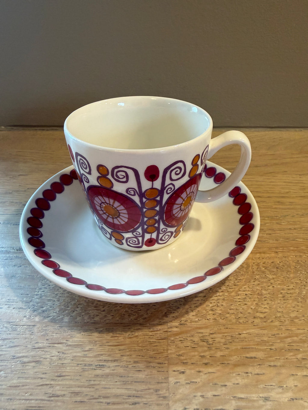 Figgjo Barcarole kaffekopp med skål - Vintage Turi design