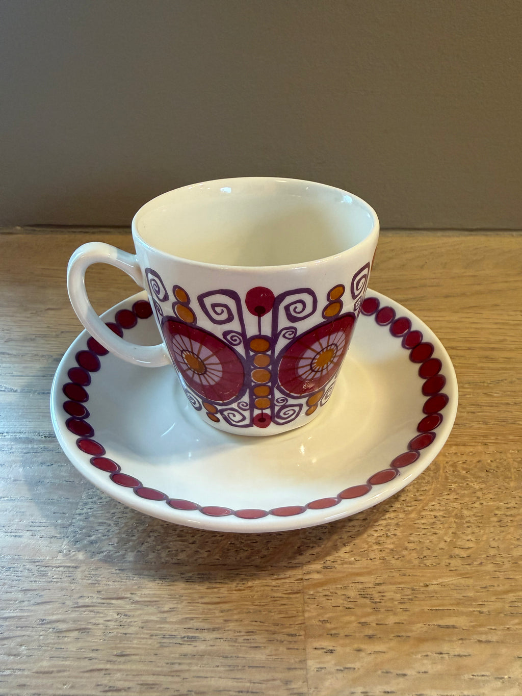 Figgjo Barcarole kaffekopp med skål - Vintage Turi design