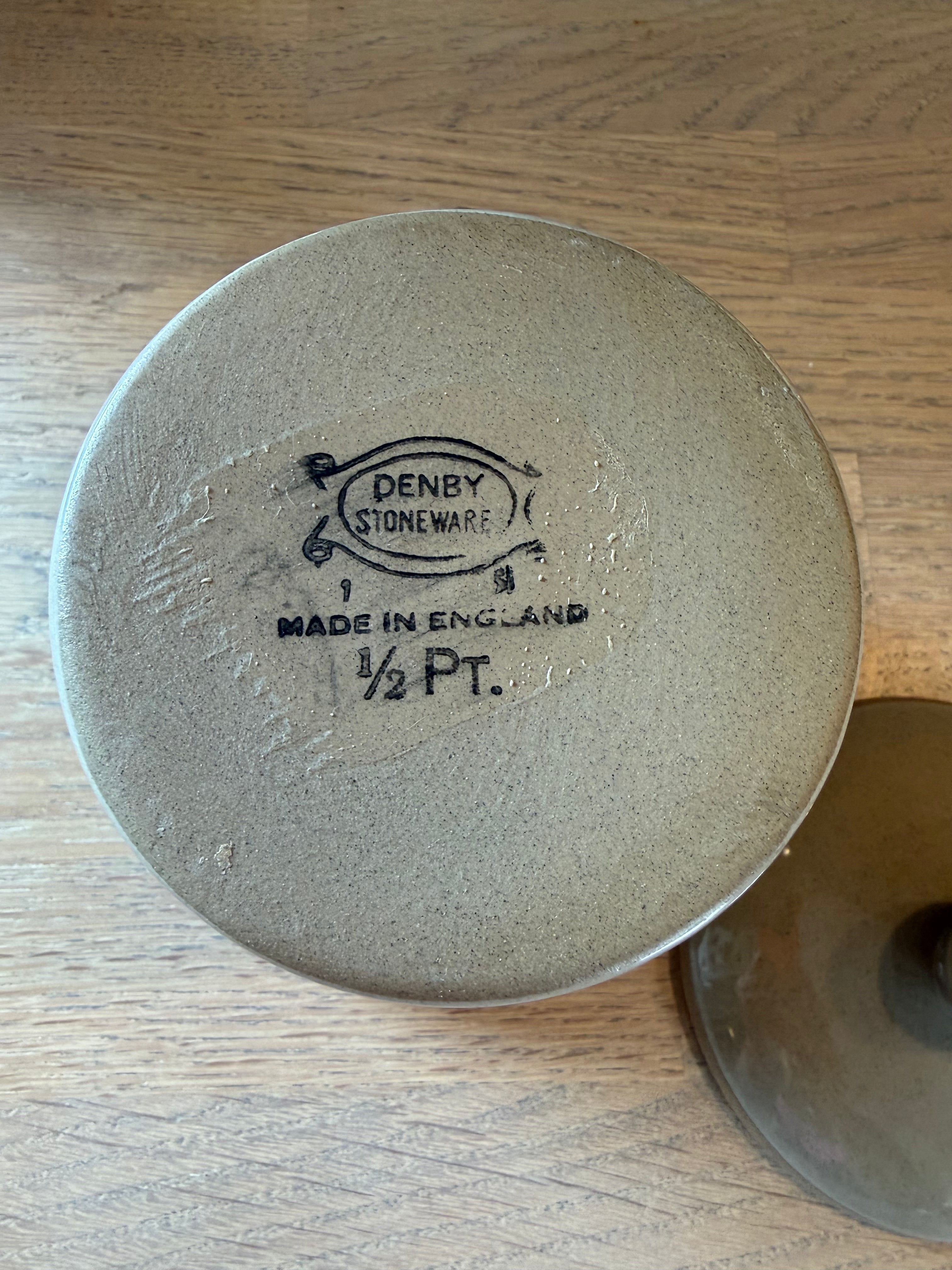 Vintage Denby Stoneware smørkrukke | England