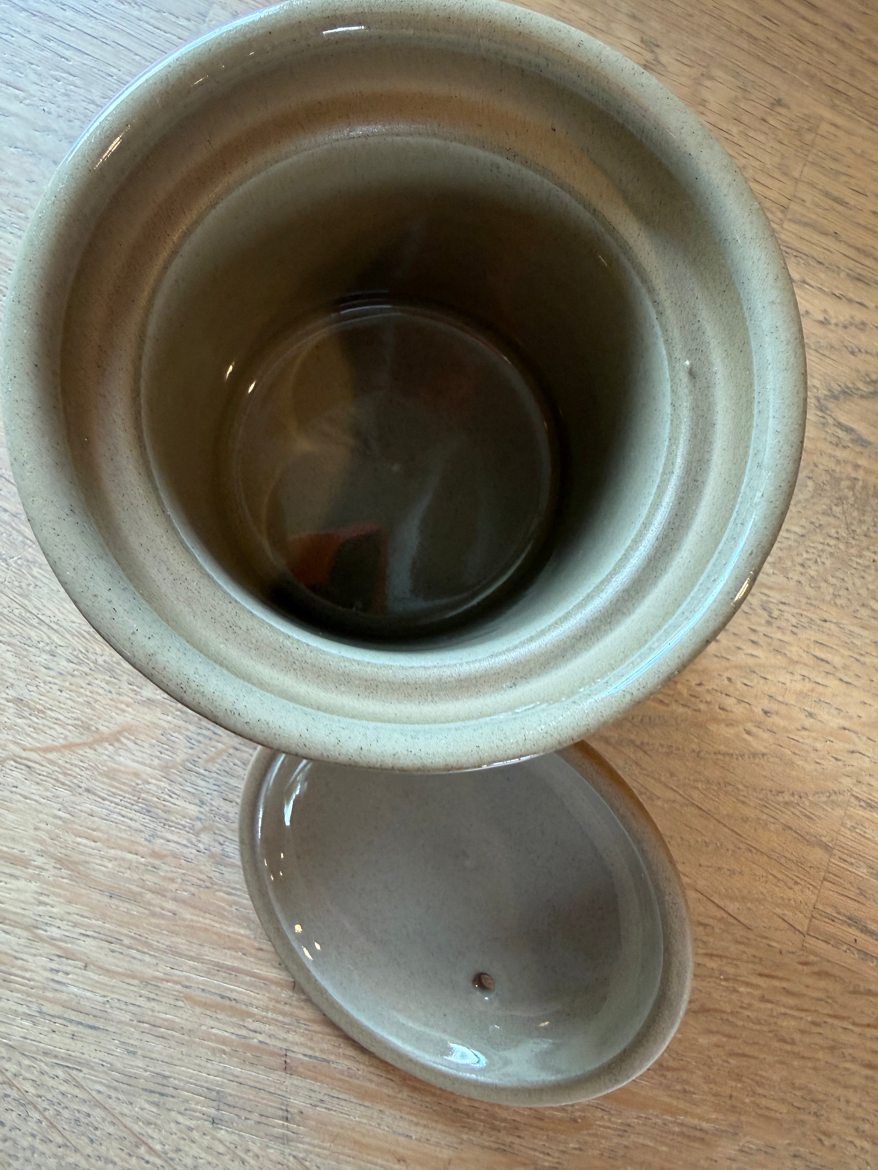 Vintage Denby Stoneware smørkrukke | England