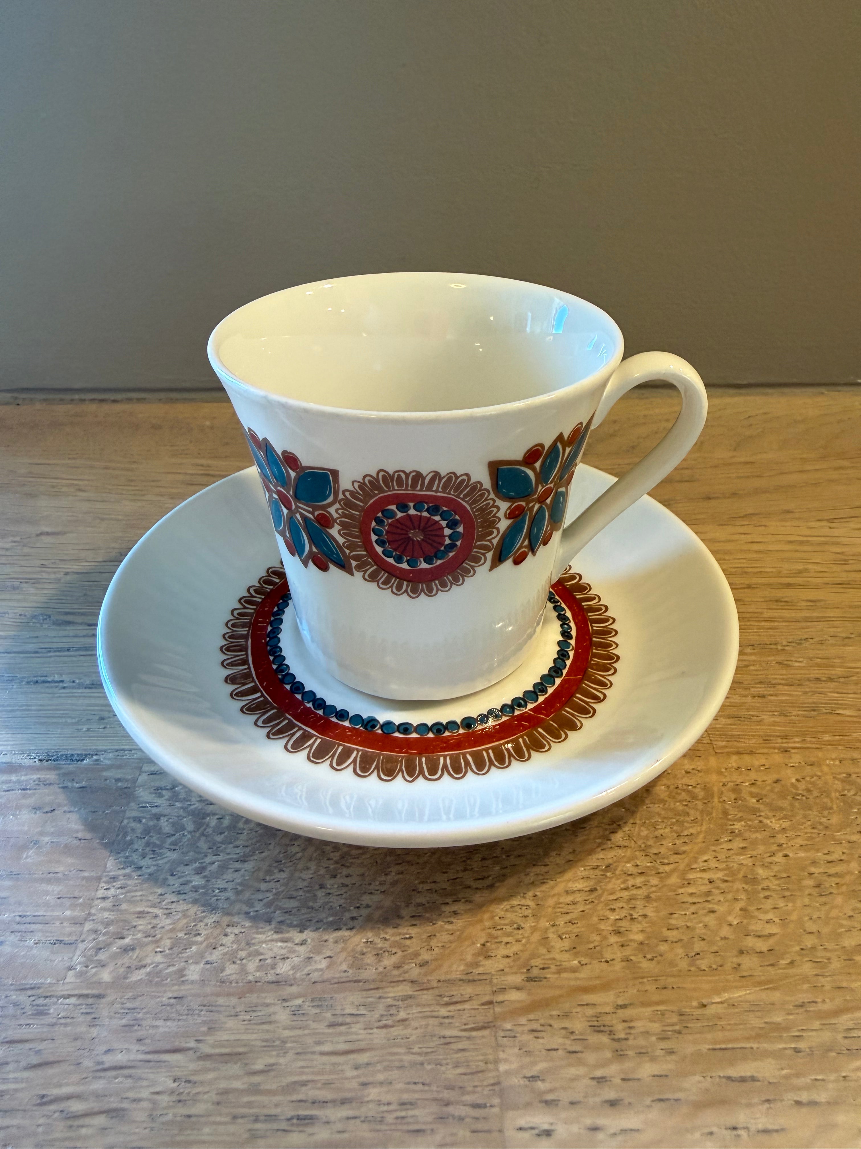 Figgjo Astrid Kaffekopp med skål - Vintage Turi design