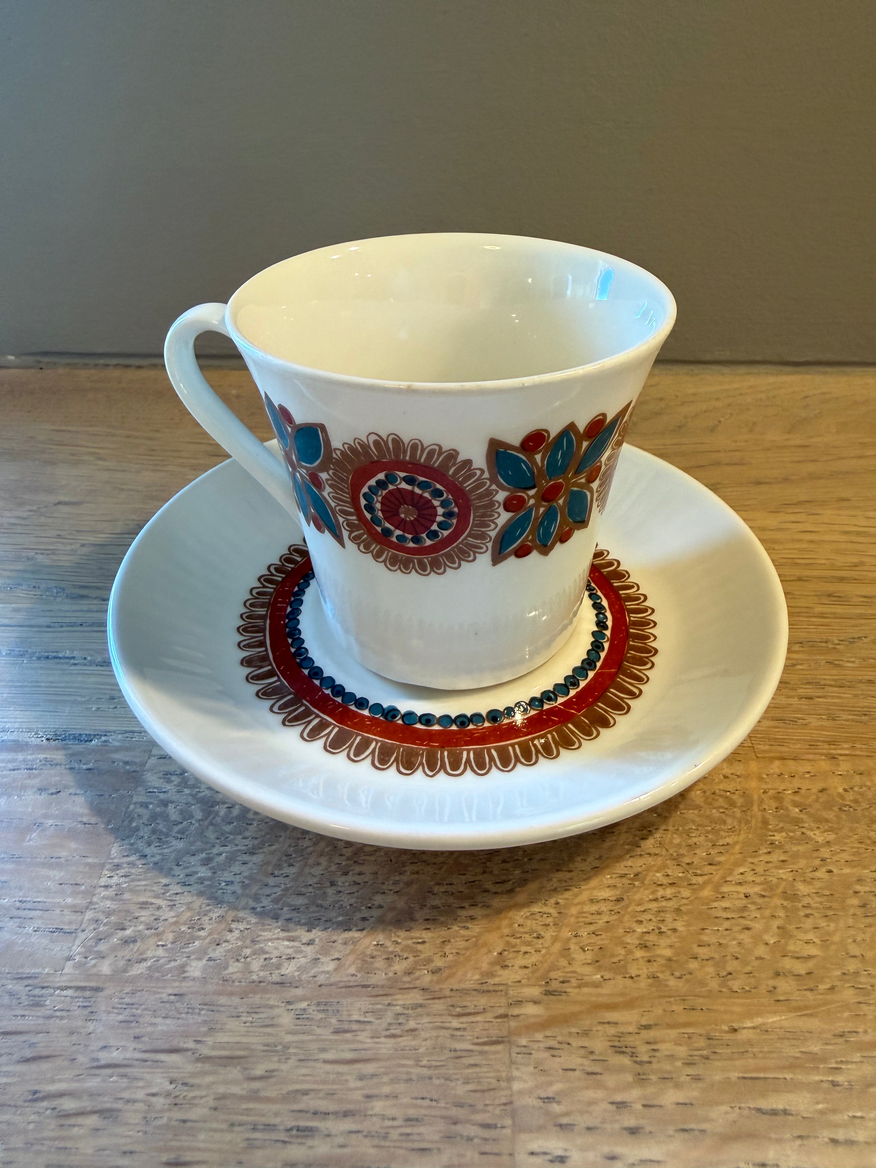 Figgjo Astrid Kaffekopp med skål - Vintage Turi design