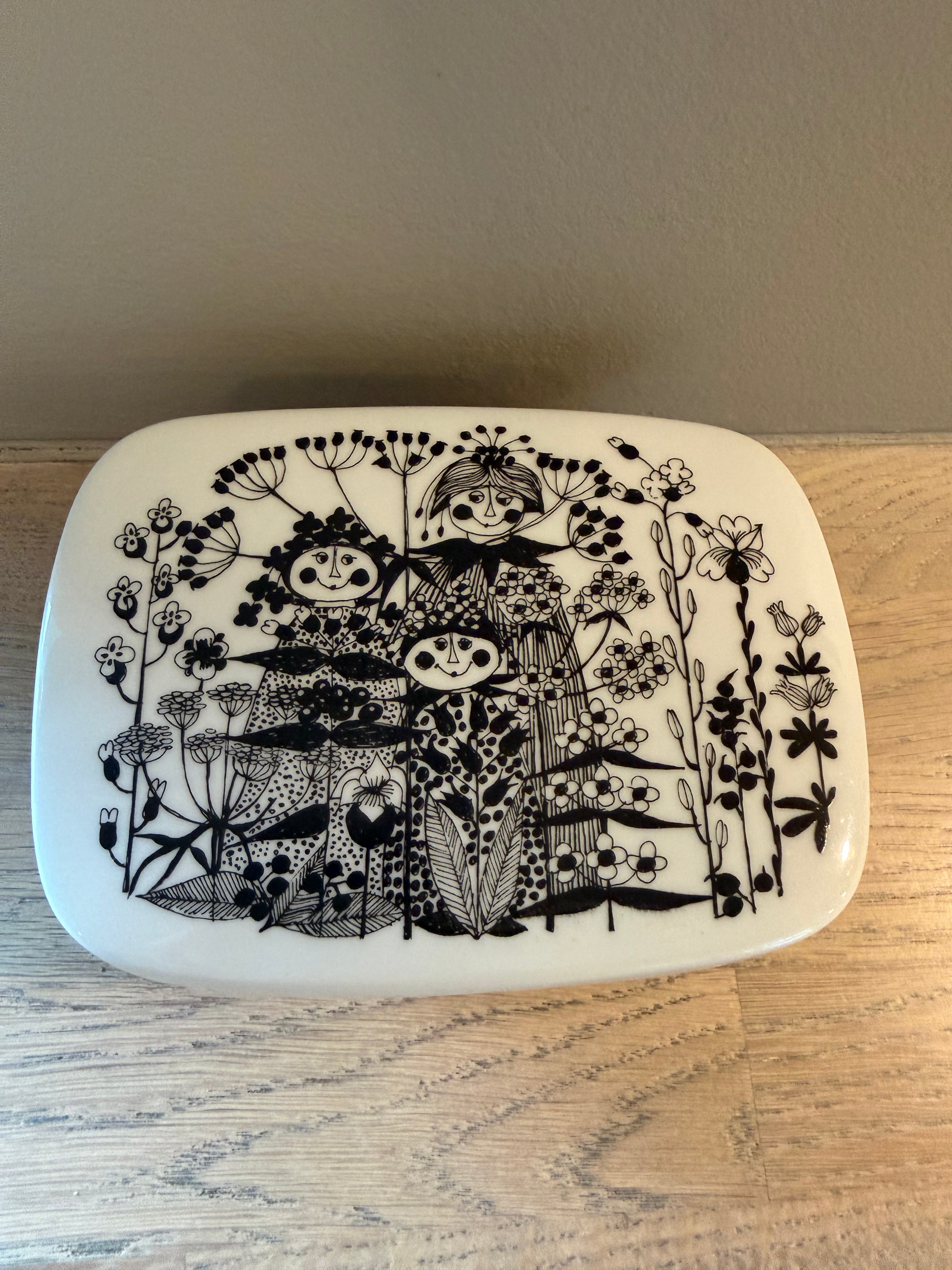 Figgjo Sort Dekor Smørboks - Vintage Turi design