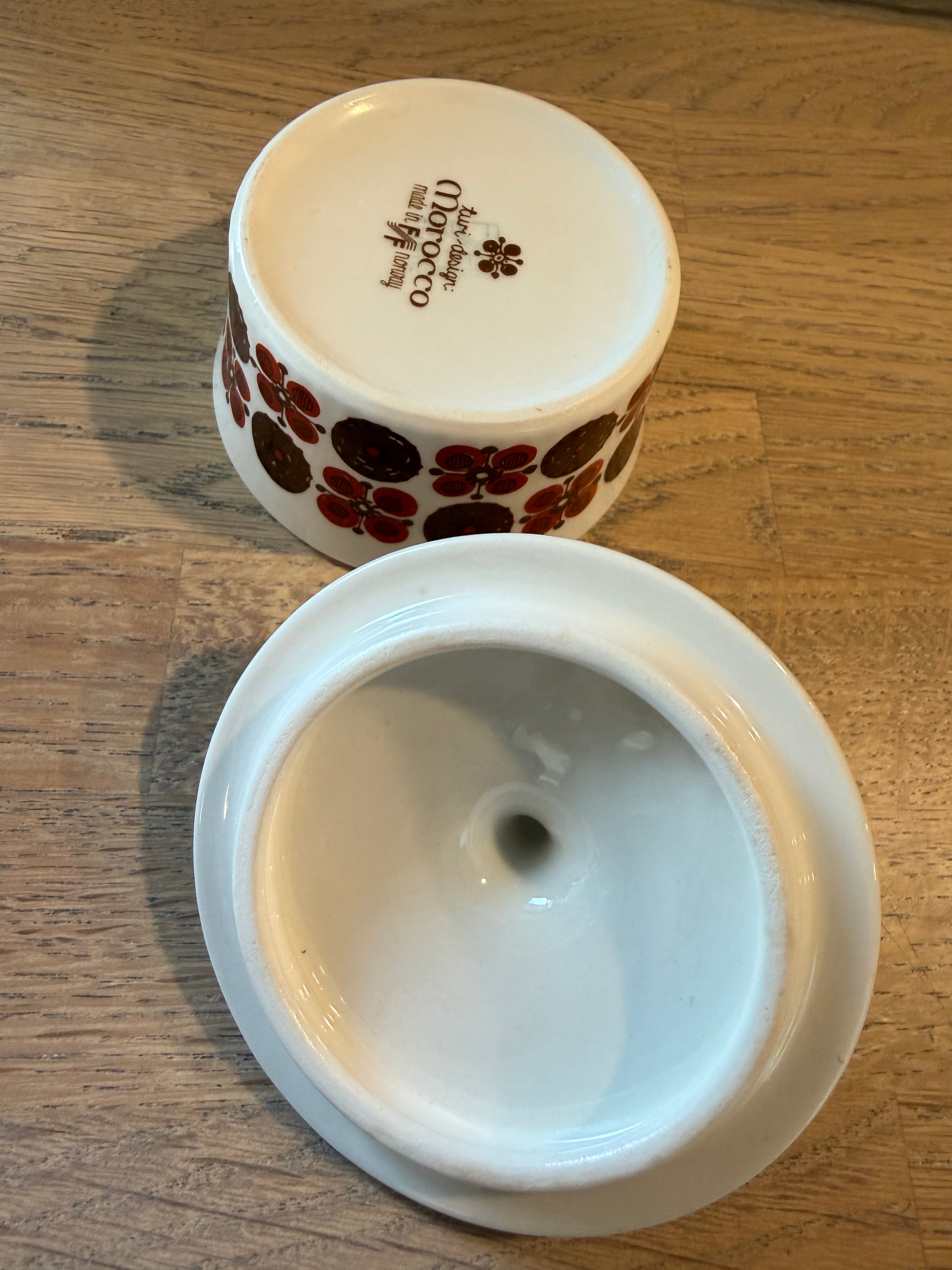 Figgjo Morocco Sukkerskål med lokk - Vintage Turi design